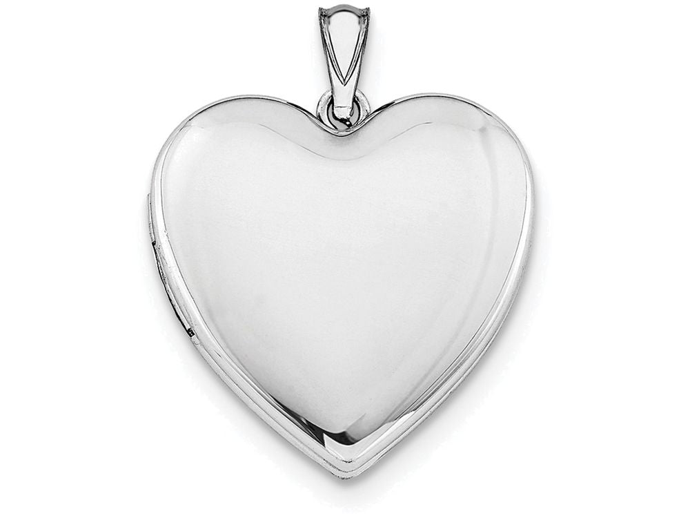 FJC Finejewelers Sterling Silver 24mm Plain Heart Locket Necklace