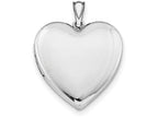 FJC Finejewelers Sterling Silver 24mm Plain Heart Locket Necklace