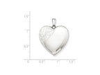 FJC Finejewelers Sterling Silver 24mm Polished Swirl Heart Locket Necklace