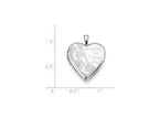 FJC Finejewelers Sterling Silver 20mm Footprints Heart Locket Necklace