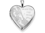 FJC Finejewelers Sterling Silver 20mm Footprints Heart Locket Necklace
