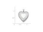 FJC Finejewelers Sterling Silver 20mm Floral Border Heart Locket Necklace