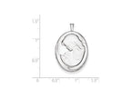 FJC Finejewelers Sterling Silver 26mm Mother And Baby Oval Locket Necklace