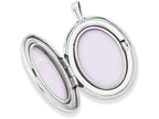 FJC Finejewelers Sterling Silver 26mm Mother And Baby Oval Locket Necklace