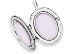 FJC Finejewelers Sterling Silver 26mm Leaf Border Oval Locket Necklace
