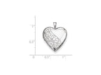 FJC Finejewelers Sterling Silver 20mm Swirl and Polished Heart Locket Necklace