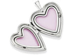 FJC Finejewelers Sterling Silver 20mm Swirl and Polished Heart Locket Necklace
