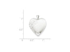 FJC Finejewelers Sterling Silver 20mm Polished Swirl Heart Locket Necklace