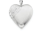 FJC Finejewelers Sterling Silver 20mm Polished Swirl Heart Locket Necklace