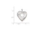 FJC Finejewelers Sterling Silver 20mm D/c Butterflies Heart Locket Necklace