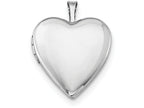 FJC Finejewelers Sterling Silver 20mm Satin Heart Locket Necklace