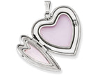 FJC Finejewelers Sterling Silver 24mm D/c Heart Locket Necklace