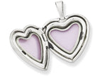 FJC Finejewelers Sterling Silver 16mm Enameled and D/c Love Heart Locket Necklace
