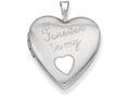 FJC Finejewelers Sterling Silver 20mm Forever In My Heart Locket Necklace