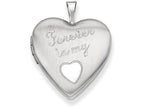 FJC Finejewelers Sterling Silver 20mm Forever In My Heart Locket Necklace