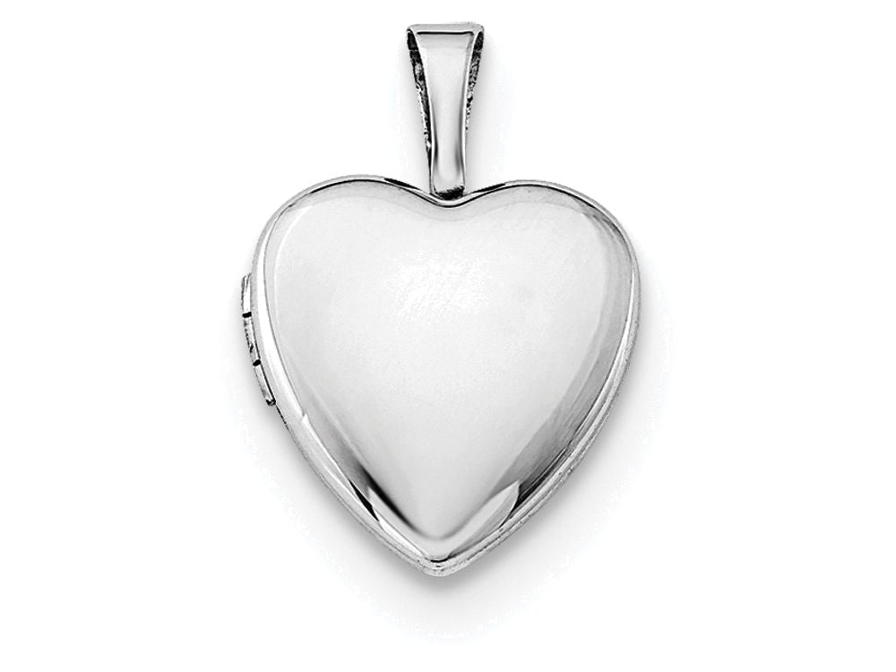 FJC Finejewelers Sterling Silver Polished 12mm Heart Locket Necklace