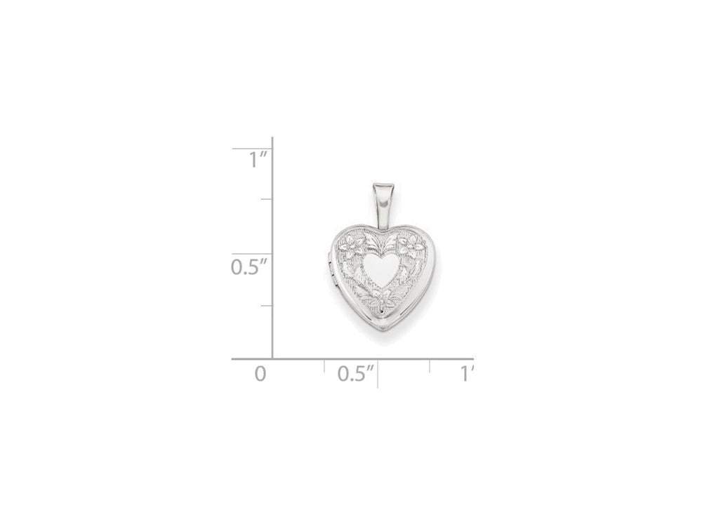 FJC Finejewelers Sterling Silver Heart Wings 12mm Heart Locket Necklace