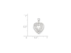 FJC Finejewelers Sterling Silver Heart Wings 12mm Heart Locket Necklace