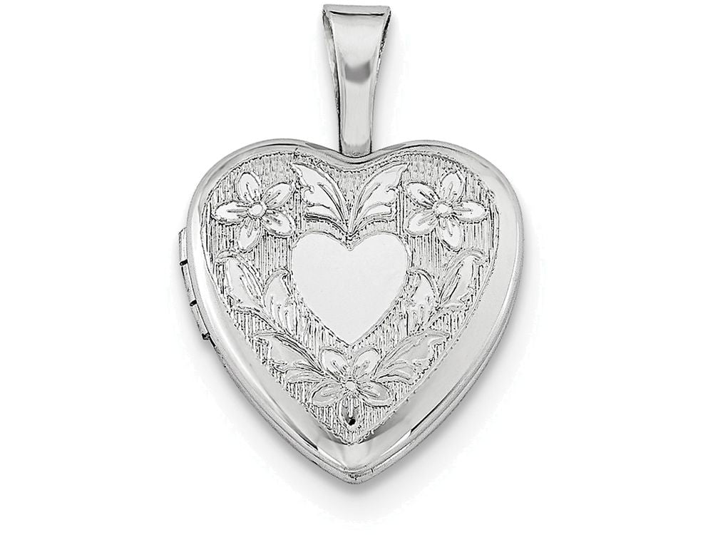 FJC Finejewelers Sterling Silver Heart Wings 12mm Heart Locket Necklace