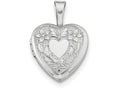 FJC Finejewelers Sterling Silver Heart Wings 12mm Heart Locket Necklace