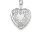 FJC Finejewelers Sterling Silver Heart Wings 12mm Heart Locket Necklace