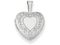 FJC Finejewelers Sterling Silver Flower Border 12mm Heart Locket Necklace