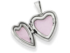 FJC Finejewelers Sterling Silver Enamel Butterfly Flowers 12mm Heart Locket Necklace