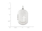FJC Finejewelers Sterling Silver W/ Side Cross Rectangular Locket Necklace