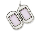 FJC Finejewelers Sterling Silver W/ Side Cross Rectangular Locket Necklace