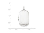 FJC Finejewelers Sterling Silver Polished Rectangular Locket Necklace