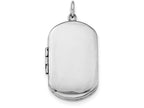 FJC Finejewelers Sterling Silver Polished Rectangular Locket Necklace