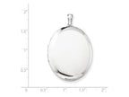 FJC Finejewelers Sterling Silver Polished 34mm Oval Locket Necklace
