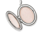 FJC Finejewelers Sterling Silver Polished 34mm Oval Locket Necklace