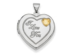 FJC Finejewelers Sterling Silver Rhodium-plated W/gold-plate 21mm Heart Locket Pendant Necklace 18 inch chain included