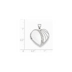 FJC Finejewelers Sterling Silver Rhodium-plated 21mm Heart Locket Pendant Necklace 18 inch chain included