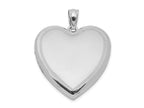 FJC Finejewelers Sterling Silver Rhodium-plated Heart Locket Pendant Necklace 18 inch chain included
