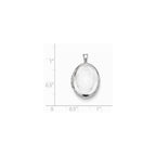 FJC Finejewelers Sterling Silver Rhodium-plated Scroll Oval Locket Pendant Necklace 18 inch chain included