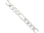 FJC Finejewelers 18 Inch Sterling Silver 9.5mm Polished Flat Figaro Chain Necklace