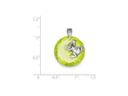 FJC Finejewelers Sterling Silver Green Cubic Zirconia Frog Pendant Necklace - Chain Included