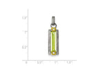 FJC Finejewelers Sterling Silver Light Green Cubic Zirconia Pendant Necklace - Chain Included