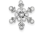 FJC Finejewelers Sterling Silver Cubic Zirconia Snowflake Pendant Necklace - Chain Included