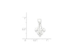 FJC Finejewelers Sterling Silver Cubic Zirconia Fleur De Lis Pendant Necklace - Chain Included