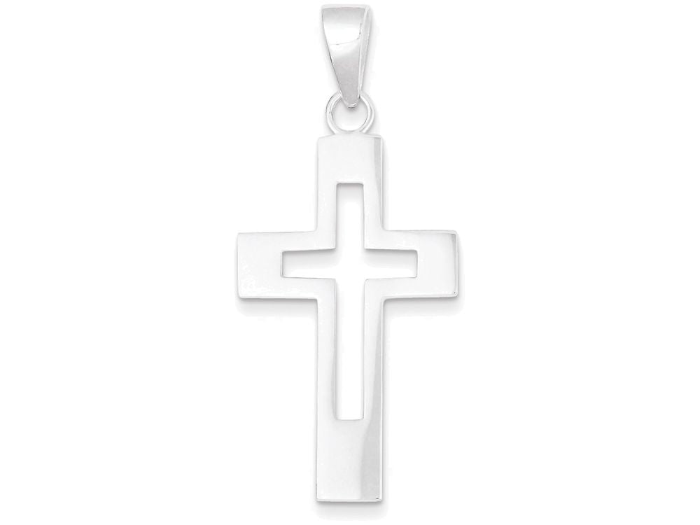 FJC Finejewelers Sterling Silver Cross Pendant Necklace - Chain Included