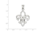 FJC Finejewelers Sterling Silver Cubic Zirconia Fleur De Lis Pendant Necklace - Chain Included