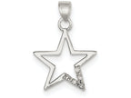 FJC Finejewelers Sterling Silver Cubic Zirconia Star Pendant Necklace - Chain Included
