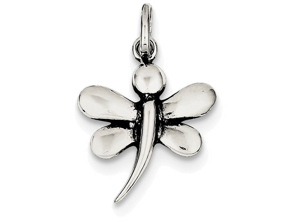 FJC Finejewelers Sterling Silver Antiqued Dragonfly Pendant Necklace - Chain Included