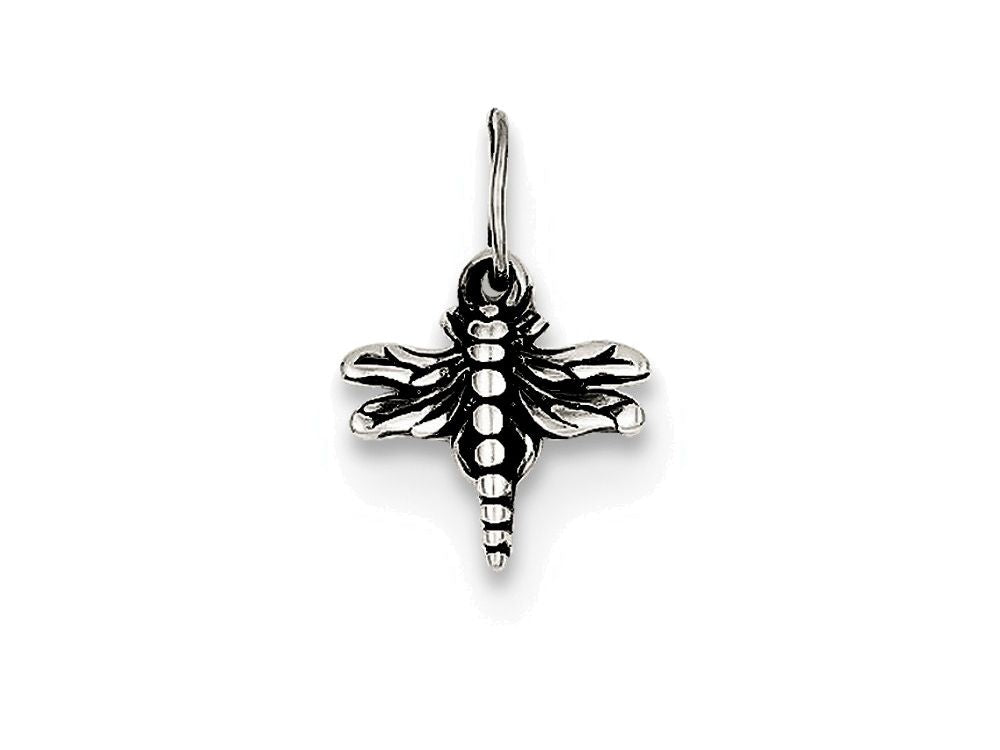 FJC Finejewelers Sterling Silver Antiqued Dragonfly Charm