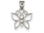 FJC Finejewelers Sterling Silver Cubic Zirconia Butterfly Pendant Necklace - Chain Included