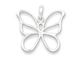 FJC Finejewelers Sterling Silver Polished Butterfly Pendant Necklace - Chain Included