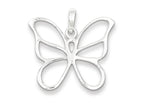 FJC Finejewelers Sterling Silver Polished Butterfly Pendant Necklace - Chain Included